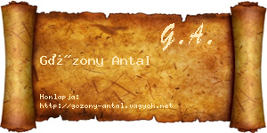 Gózony Antal névjegykártya